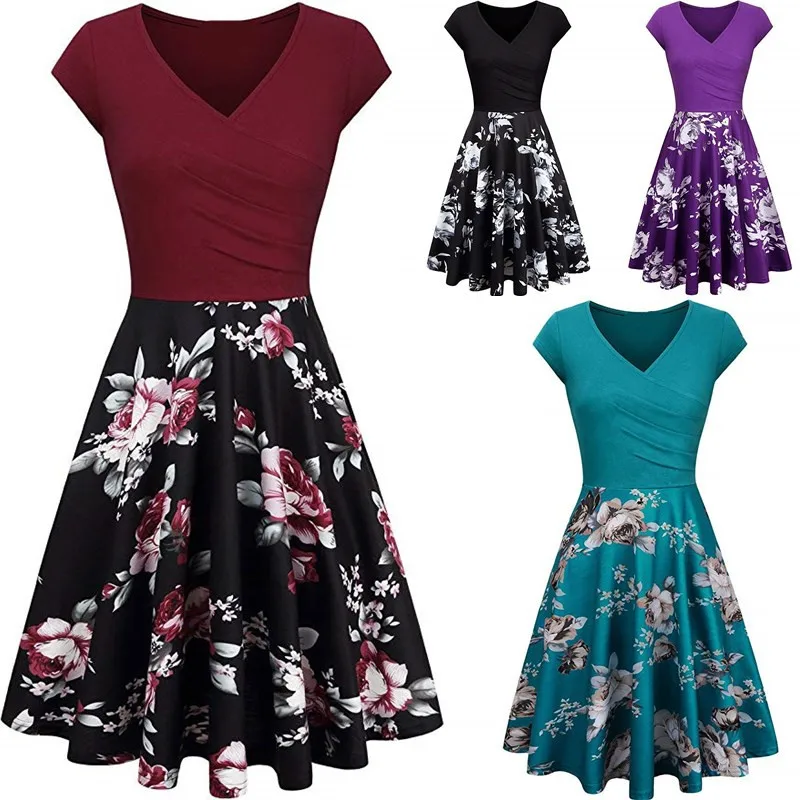 Woman Clothing Clothes Wholesale Summer Flower Dress Women
