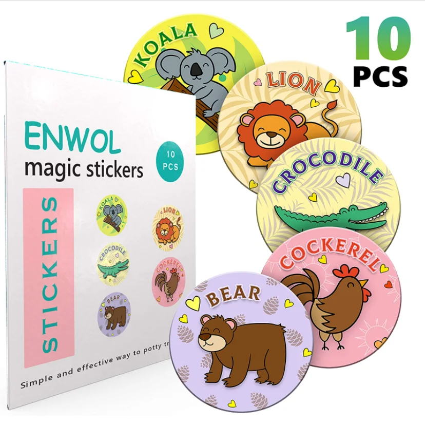 custom small mini round funny colour changing potty training sticker for children ,toilet