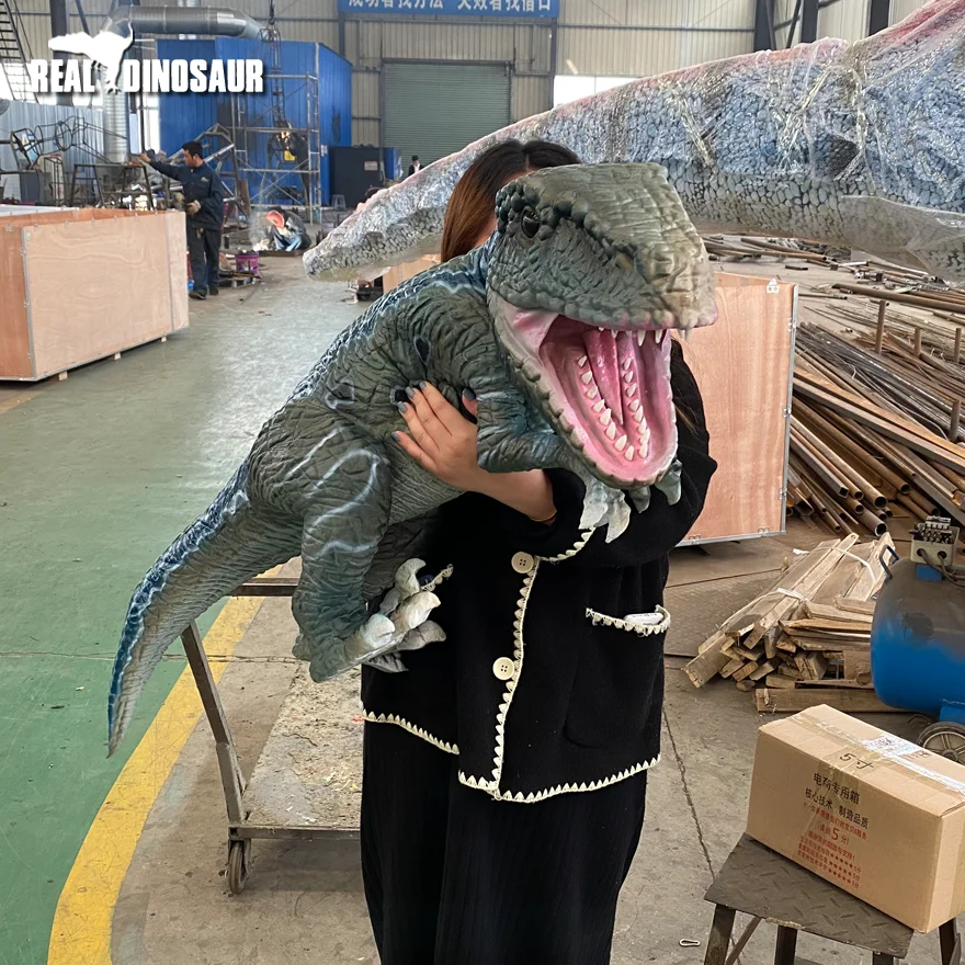  Силиконовый реалистичный аниматронный динозавр ручной