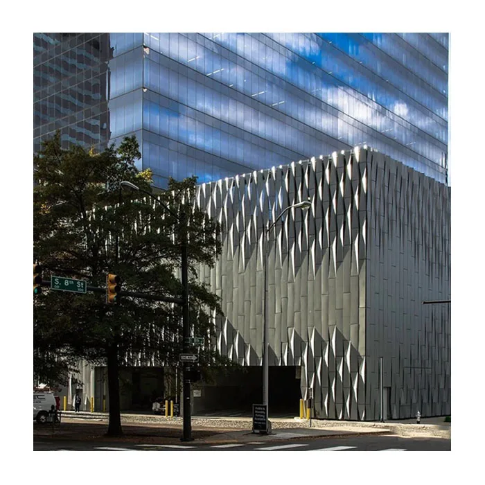 Design Of Decorative Curved Aluminum Wall Panel And Metal Curtain Wall For Fireproof Exterior Wall  Modern Building