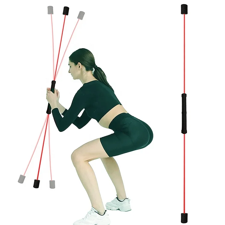 Multi-functional Glass Fiber Yoga Removable Fitness Shaping Elastic Bar Bodybuilding Tremor Bar