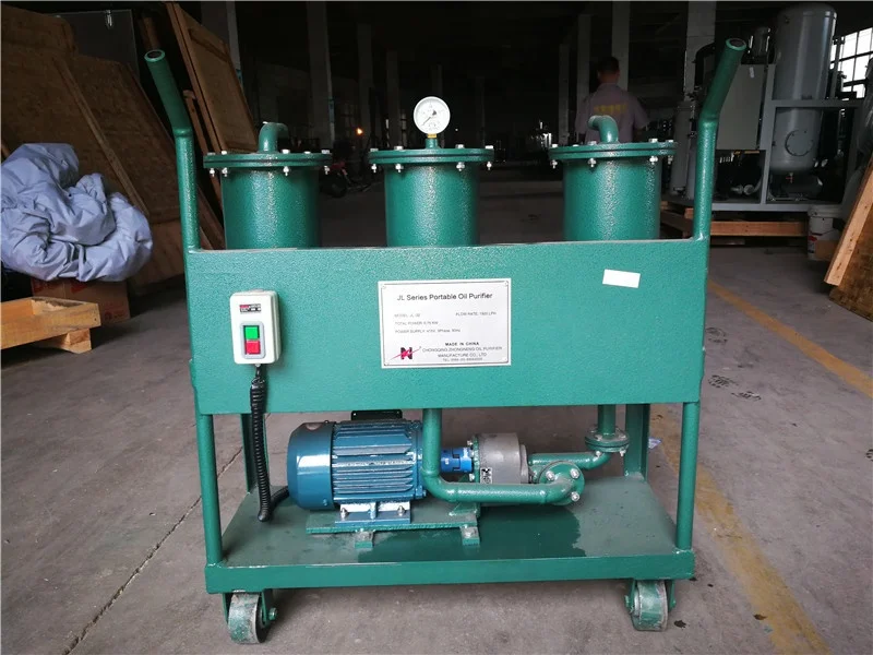 Zhongneng Brand Mobile Type JL Portable Oil Particle Removing Plant, Oil Filtering Machine with Capacity 32L/M