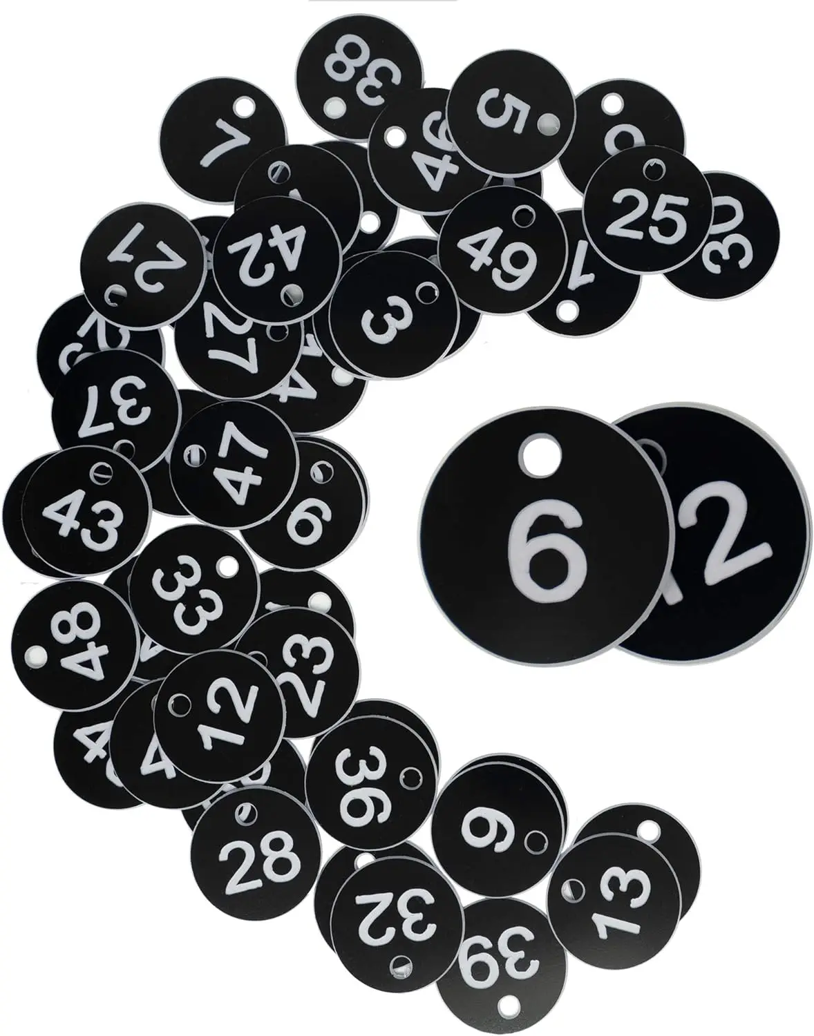 wholesale custom Live Sale Custom Reusable Serial Number disc Plastic Engraved  ID Number Tags Key Tags