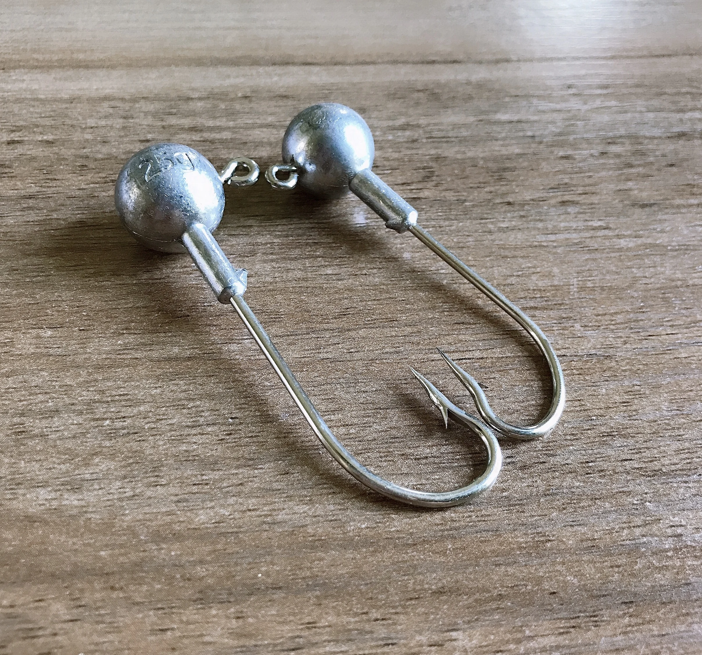 7G1/4oz Fishing round ball shape Lead head Jig  Barbed Hook slow Jigging cheap fishing Tackle