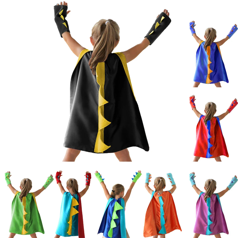 Festival Fancy Dress Christmas Party Cloak Wizard Robe Suit Kids Halloween Costume Dragon-Costume Dinosaur-Capes for kids