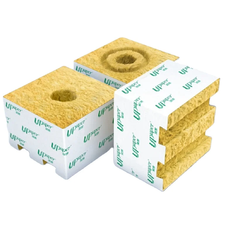 UPuper tomato cultivation in greenhouse substrate block hydroponics rock wool growing cubes with ring