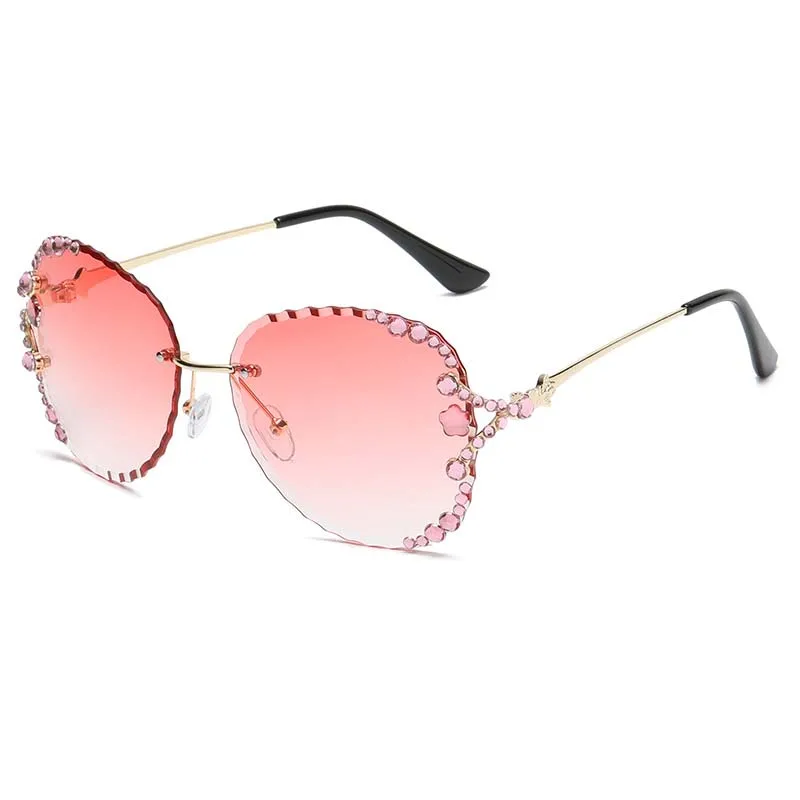 New fashion sunglasses for female diamond-encrusted Korean chao street anti-uv sunglasses luxury sunglasses