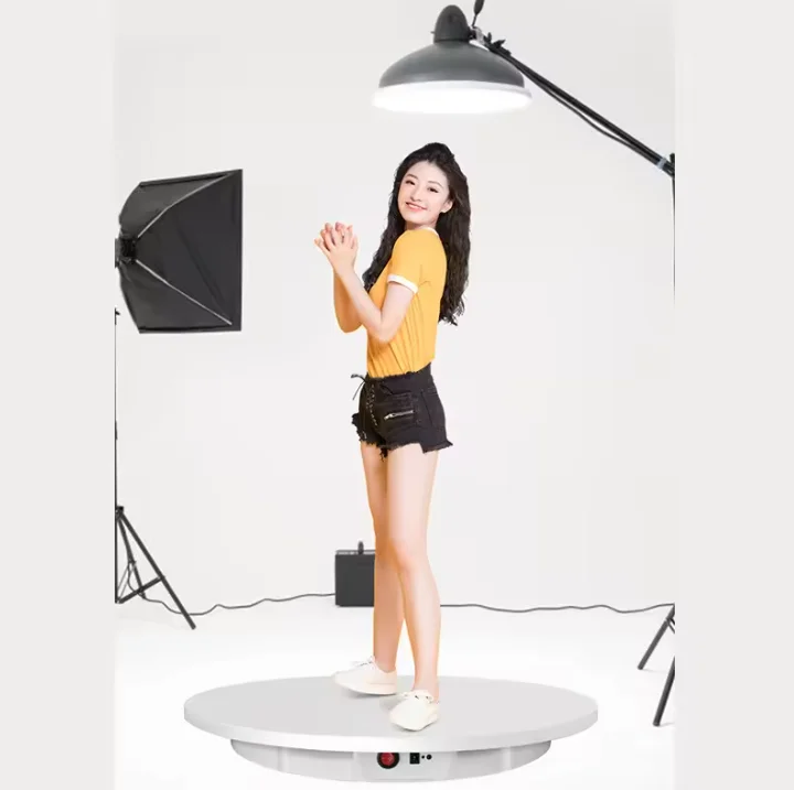 60CM Electric Rotating Turntable 3D Scanning Photography Display Stand Remote Control Speed Direction Load 100KG
