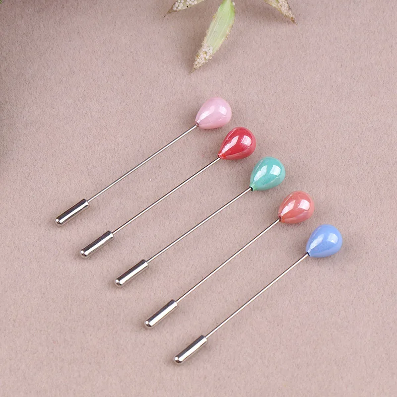 CMX743    Crystal Ball Brooch Muslim Hijab Scarf Pins Safety Clip Wedding Pin For Women Scarf Accessories