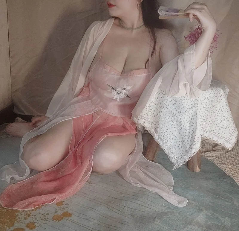 Plus Size 3XL Sexy Lingerie Classical Chinese Clothes Nightgown Transparent Fat Sister Republic of China Style Nightdress