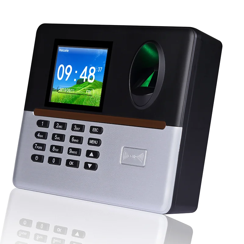 Smart Biometric Employee Recognition temperature scanner time Electronic Recording Device finger print time attendance