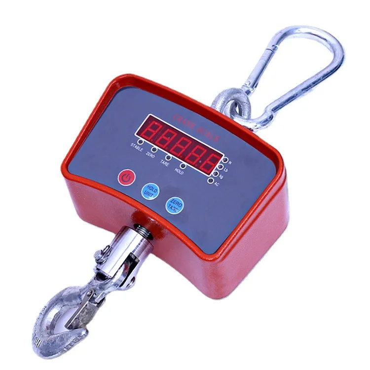 Digital Hanging Scale with Cast Aluminum Case, Handheld 300Kg Mini Crane  industrial hook scale 500 kg crane scale