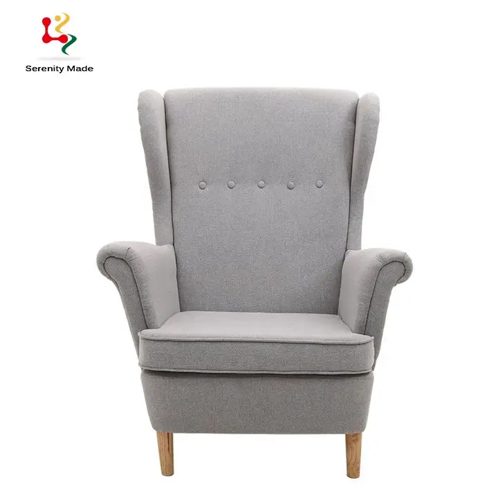 Modern Hotel Room Lobby Lounge Furniture Upholstered Wood Frame Fabric Living Room Dining Corner Chair