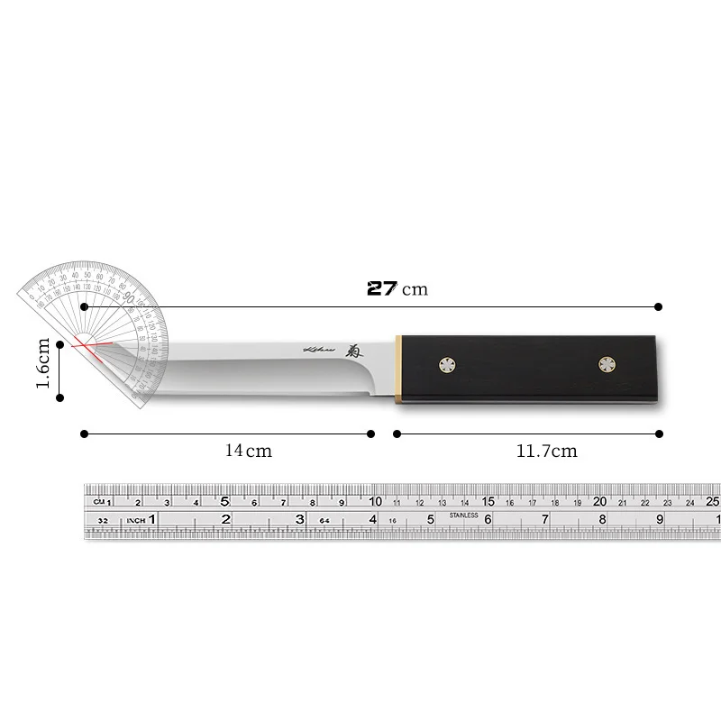 3CR13 Stainless Steel Camping Knife Tool Kit Tactical Survival Straight Knives with sandalwood handle