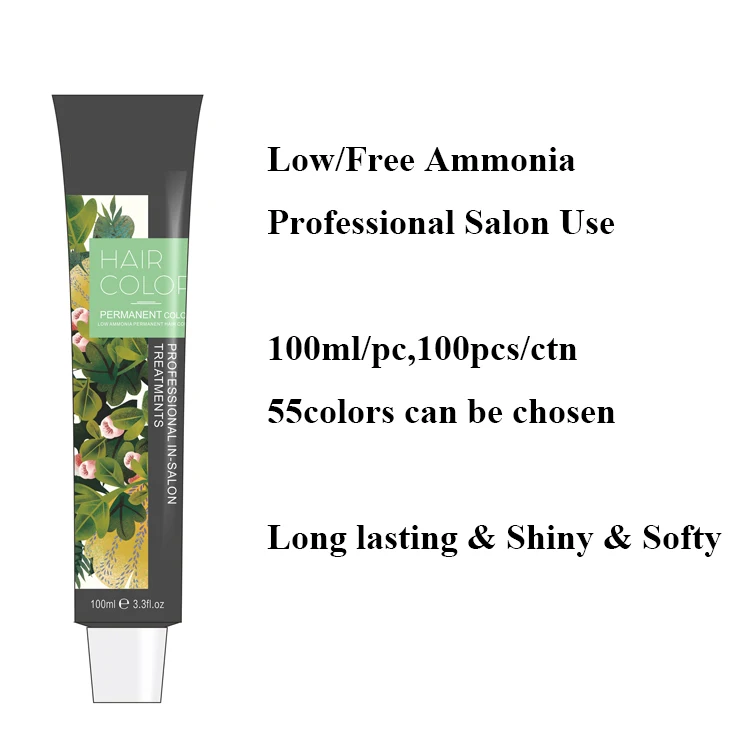 OEM ODM 55Colors Natural Herbal Ingredients Permanent Professional Ammonia Free Non Allergic Hair Color Cream