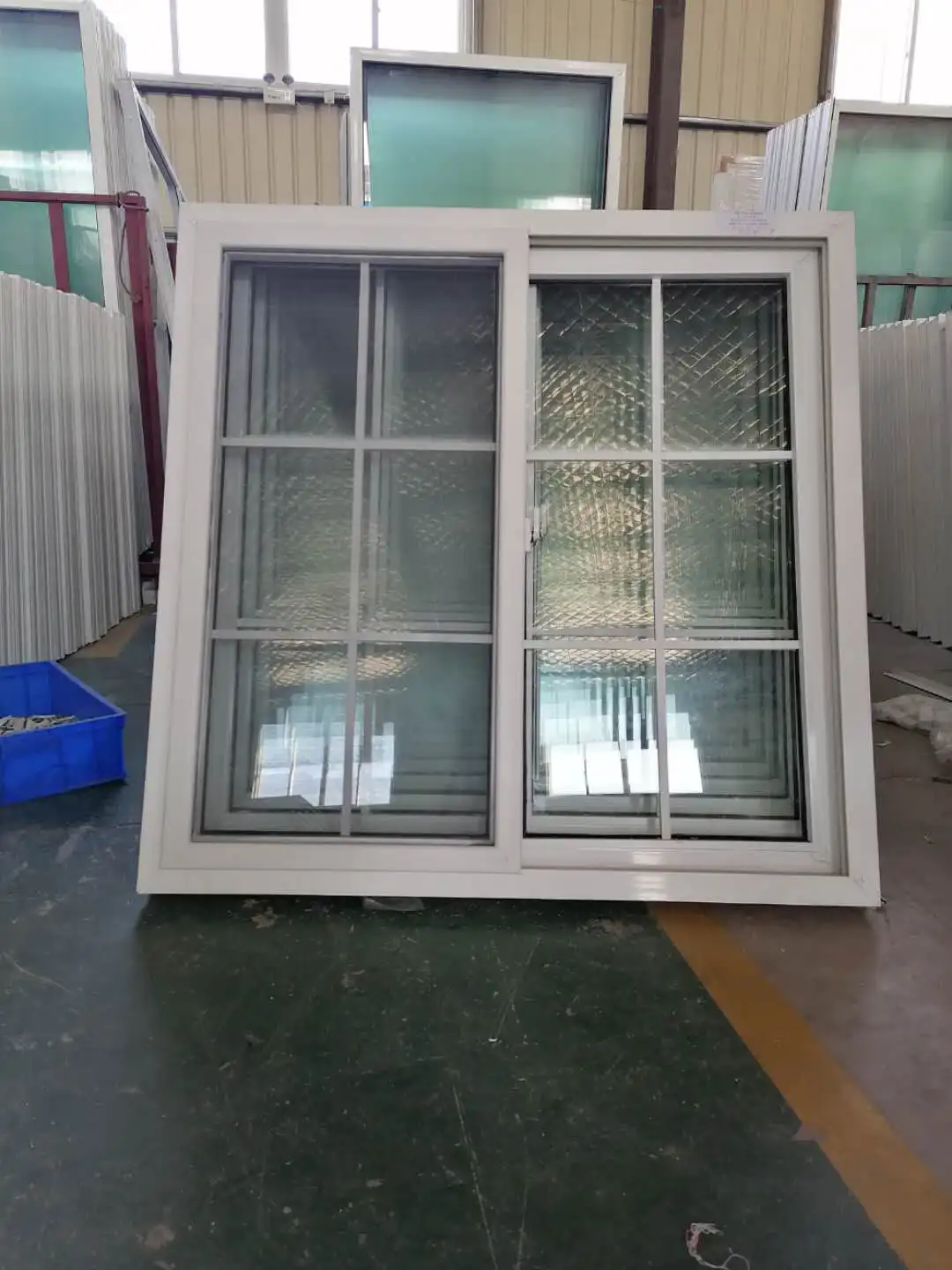 Ghana Grill Design PVC Sliding Windows With double tempered glass