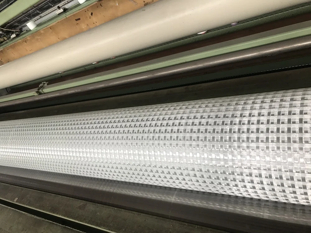 Asphalt reinforcement 4 wires geogrid fiberglass mesh for highway road construction