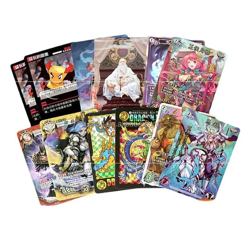 Новый дизайн на заказ, г/кв. М, художественная бумага, УФ-лак, голографическая анимационная мультяшная карта, террас, печать с коробками