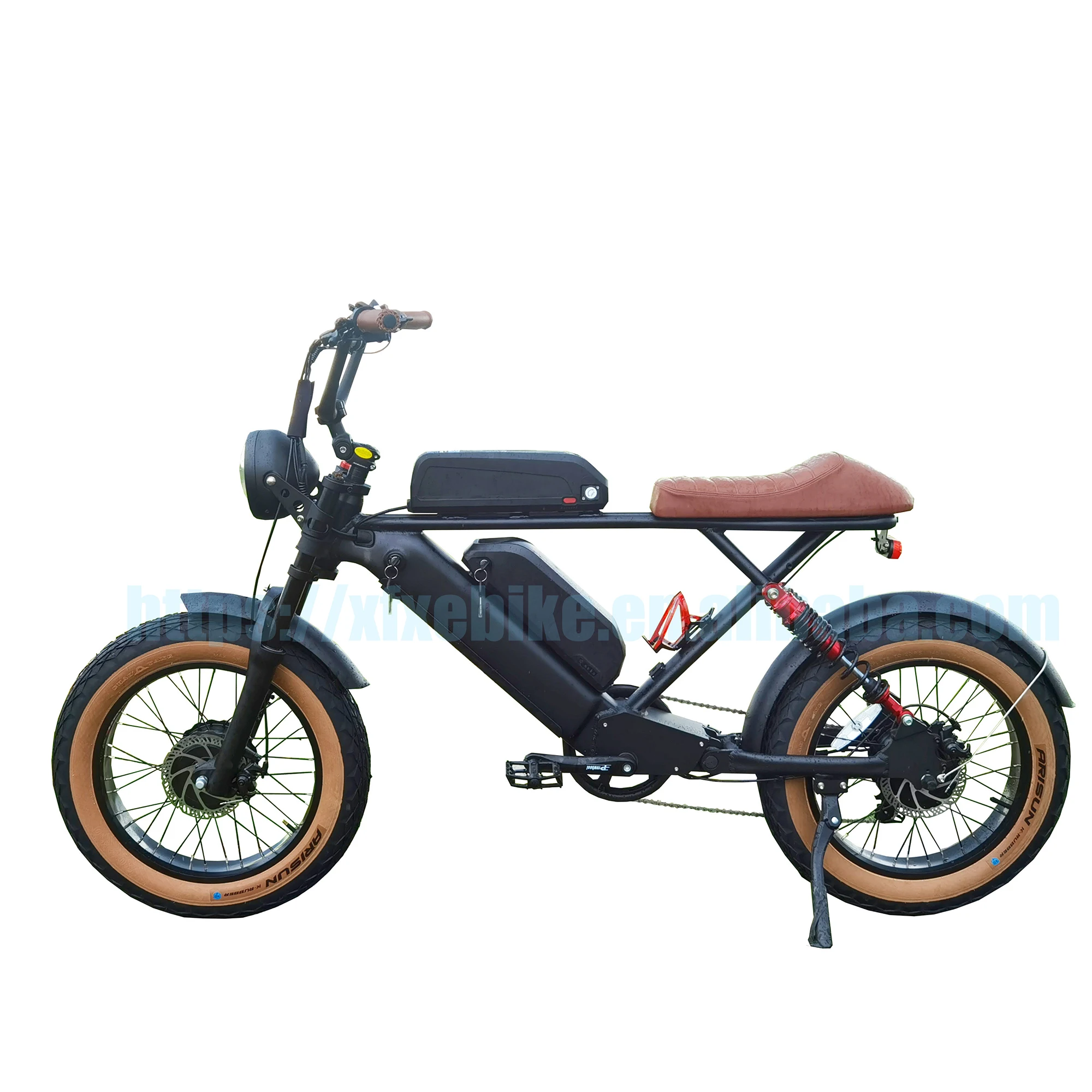 Dual Motor 48V F 500W & R 750W Powerful Electric Fat Bike 3 Battery Long Range Retro E-bikes Snow Electronic Bicycle