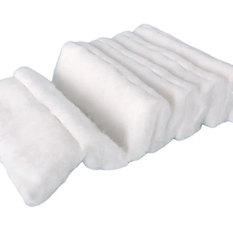 100% Cotton Disposable Medical Absorbent Zigzag Pre-Cut Cotton Pad Wool