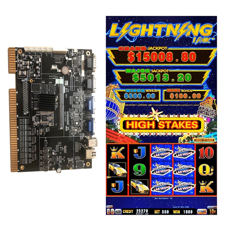 Hot Sale Las Vegas Casino Slot Game Machine for Sale Coin Operated Games Casino Center Multi English & Chinese US PLUG