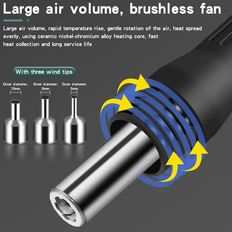 2 In 1 Multifunctional Hot Air SMD BGA Rework Station Hot Air Gun Soldering Station with Adjustable Temperature and Air Volume