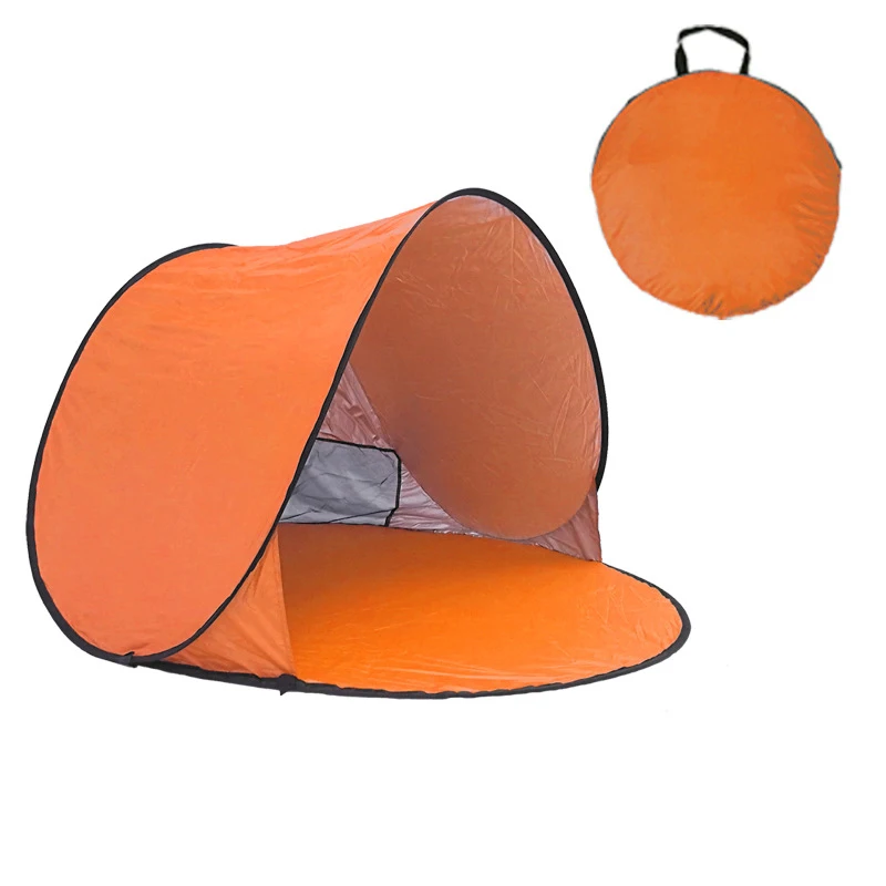 Fashion Small Orange Outdoor Single Layer Sun Shade Living Camping Beach Tent