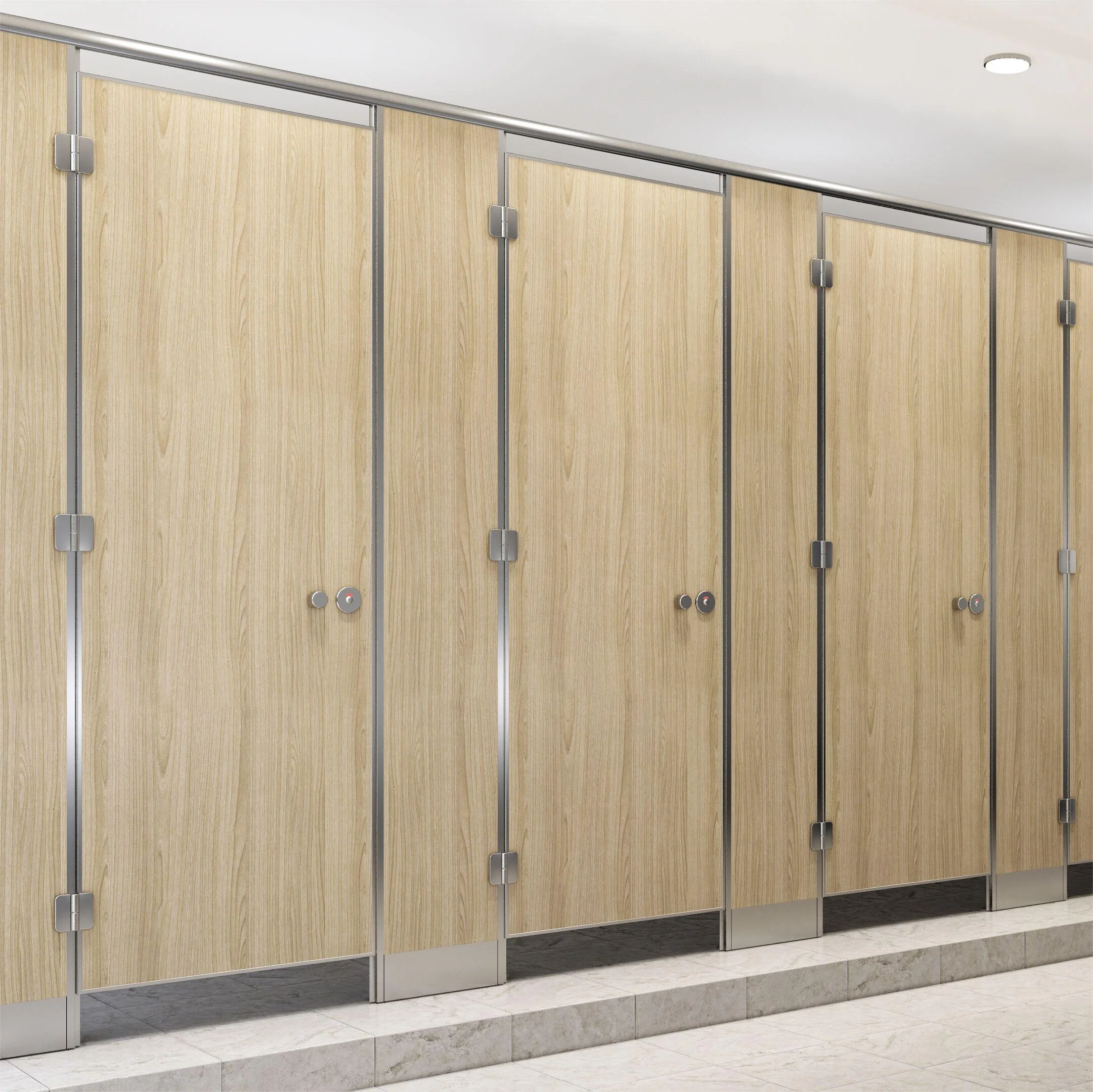 High Quality Wavy Cabin curved design cubicle toilet partition phenolic board small sample toilet partition Toilet