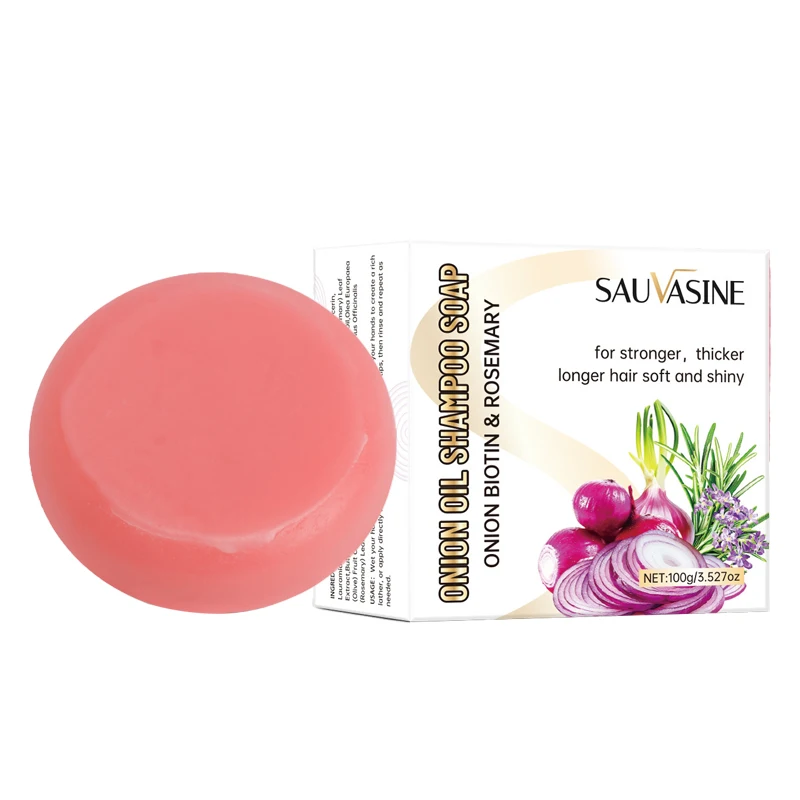 Onion Hair Growth Shampoo Bar Soap Hair Conditioner Hydrating Solid PH Balanced for Oily All Hair Types