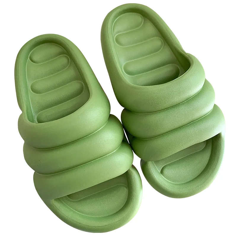 Summer Home Custom Logo Pattern Unisex Anti-Slip Black Plain Female  Eva Slides Slippers