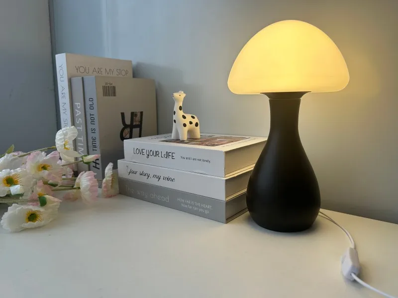 Mushroom Table Bedside Lamps  USB Cable Small Night Light with 3 Lighting Modes for Home Decor