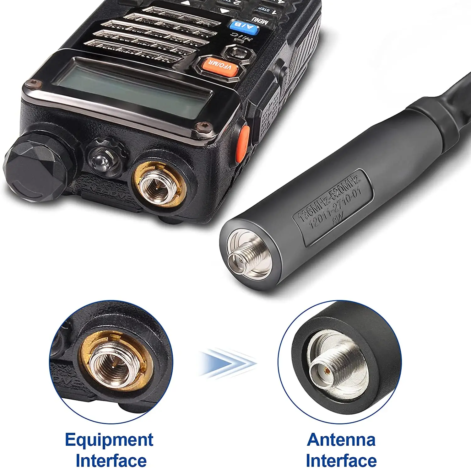 VHF UHF Handheld Walkie Talkie Antenna Tactical 144 430mhz Tactical Antenna for Baofeng UV-82 UV-5R Ham radio