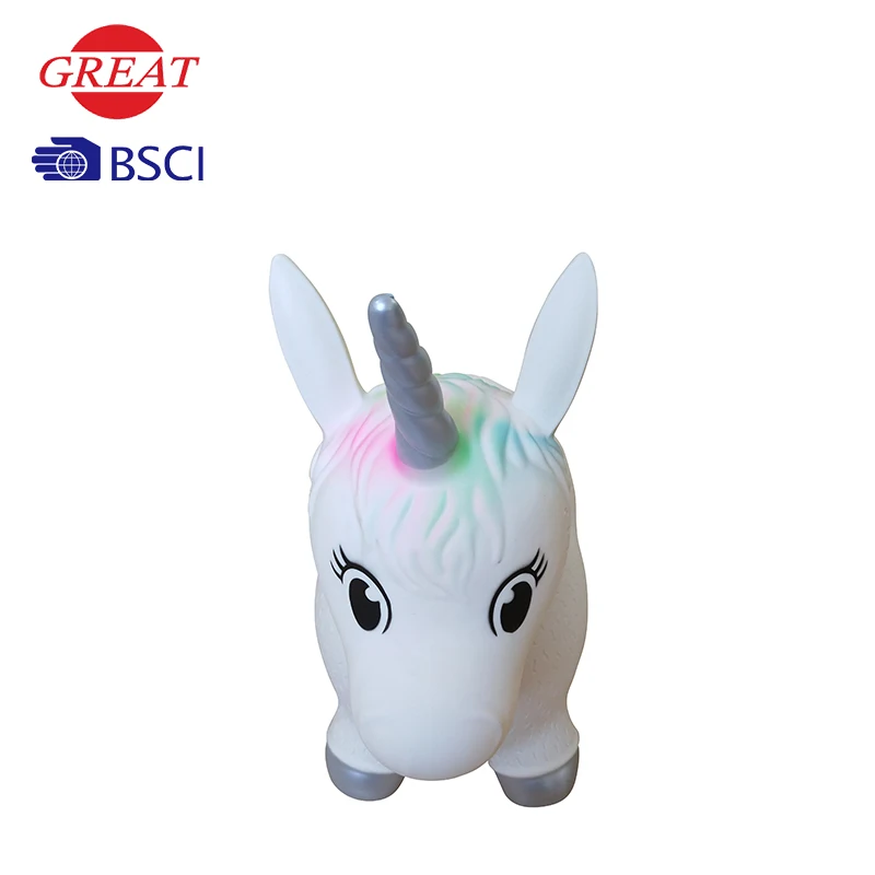 Wholesale Inflatable Animate Jumping Rainbow Unicorn Bouncer Seat