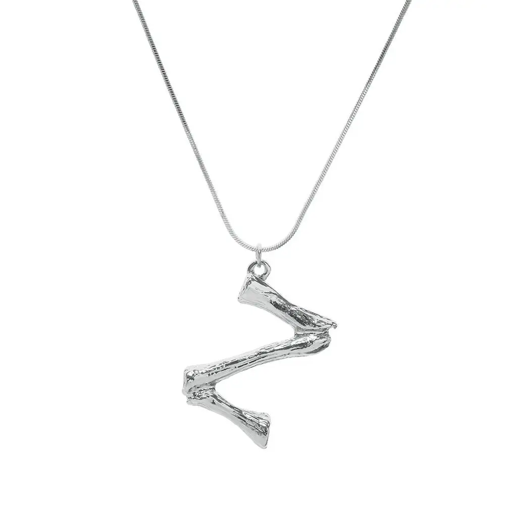 Ruigang 26 A B C D E F G H I J K L M N O P Q R S T U V W Y X Sterling Silver Plated Letter Initial Alphabet Necklace
