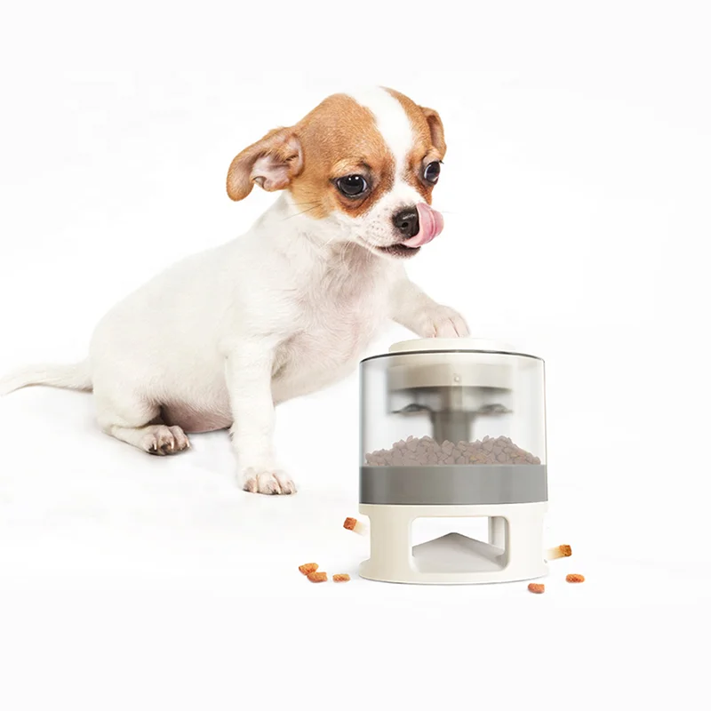 
2021 new style automatic dog dry food dispenser Pet buffet dog food box for pet Interactive feeding 
