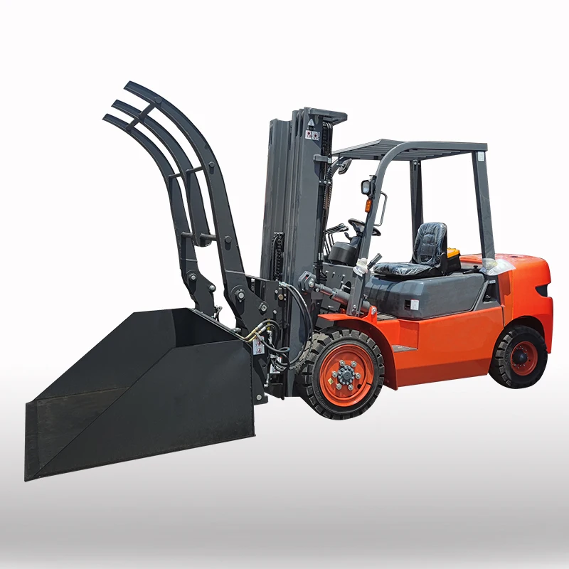 Well known China factory forklift attachment steel hinged fork hinged bucket for sale