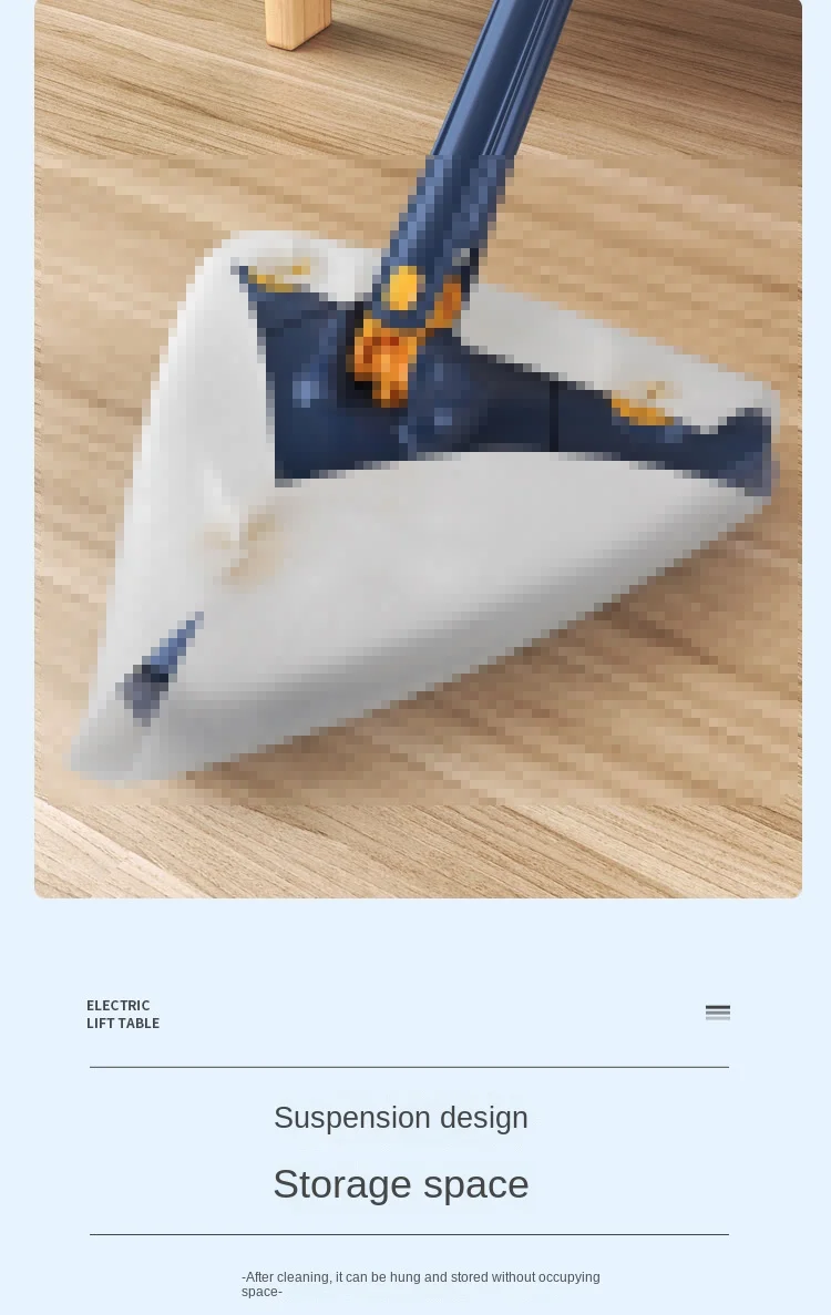 Dual-Use Wet and Dry Household Lazy Rotating Mop Factory Direct Hand-Twist Triangle Wringing Single Mophead