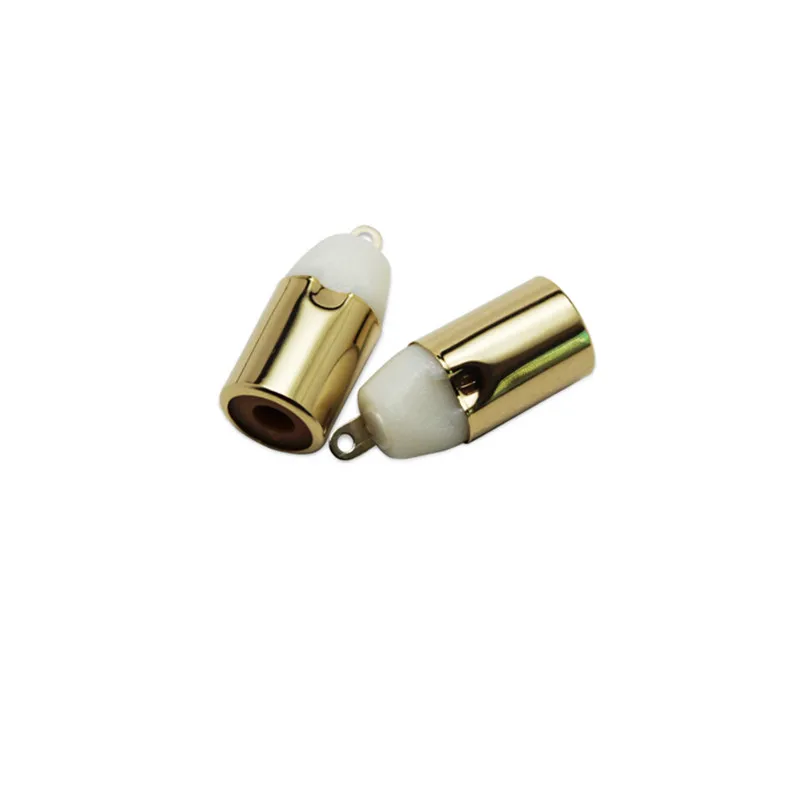  Factory Gold plated Brown White color audio female RCA jack
