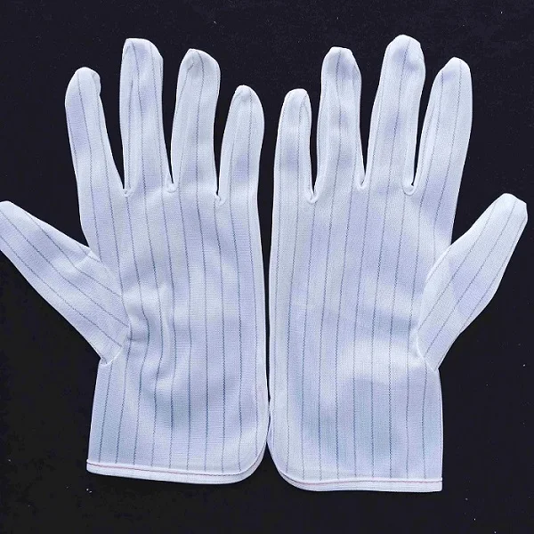 Anti-Static ESD Gloves Comfortable Breathable Protective Gloves of Nitrile Rubber Polyester  Work Protection Stock