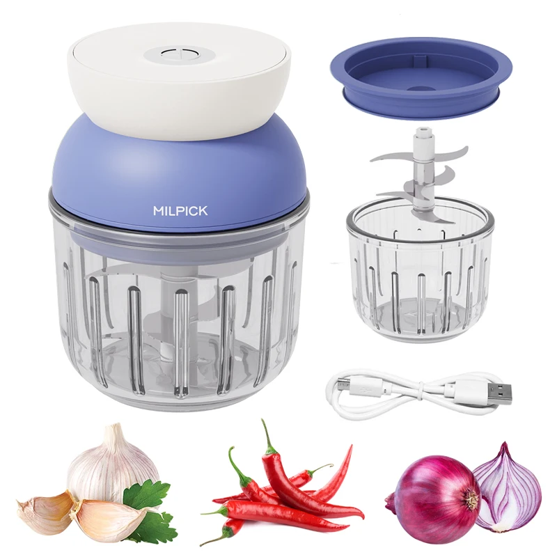 Высококачественный новый дизайн мощный многофункциональный резак для лука 300 мл регулируемый овощерезка Электрический мини-измельчитель еды