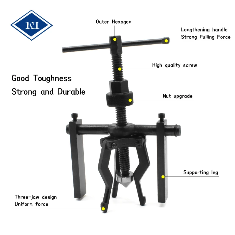 Hot Selling Inner Bearing Removal Tool Inner Hole Three-jaw Puller Separation Lifter Dial Wheel Pull Code Winding Vanadium Steel