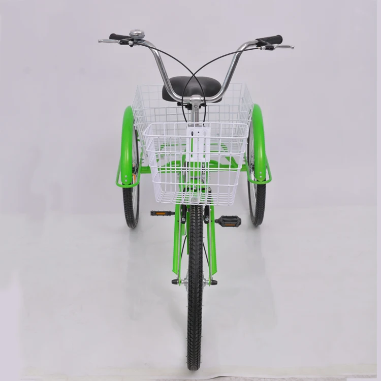 Factory 24 inch Aluminum Alloy Frame Single speed 7 Speed Adult 3 Wheels Tricycle Trick