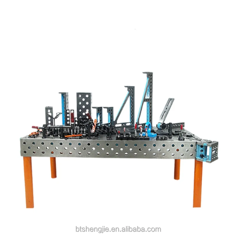 Cast Steel Iron Welding Table Reusable Fixture Rotating 3D Welding Table on Wheels