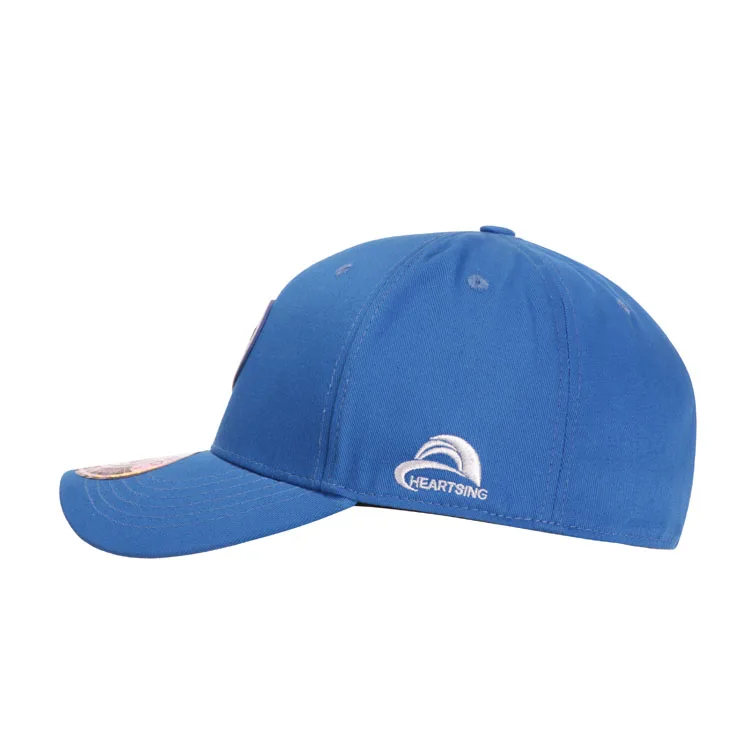 close cap fitted men blue rubber patch custom logo flex fit 6 panel baseball cap fitted hat