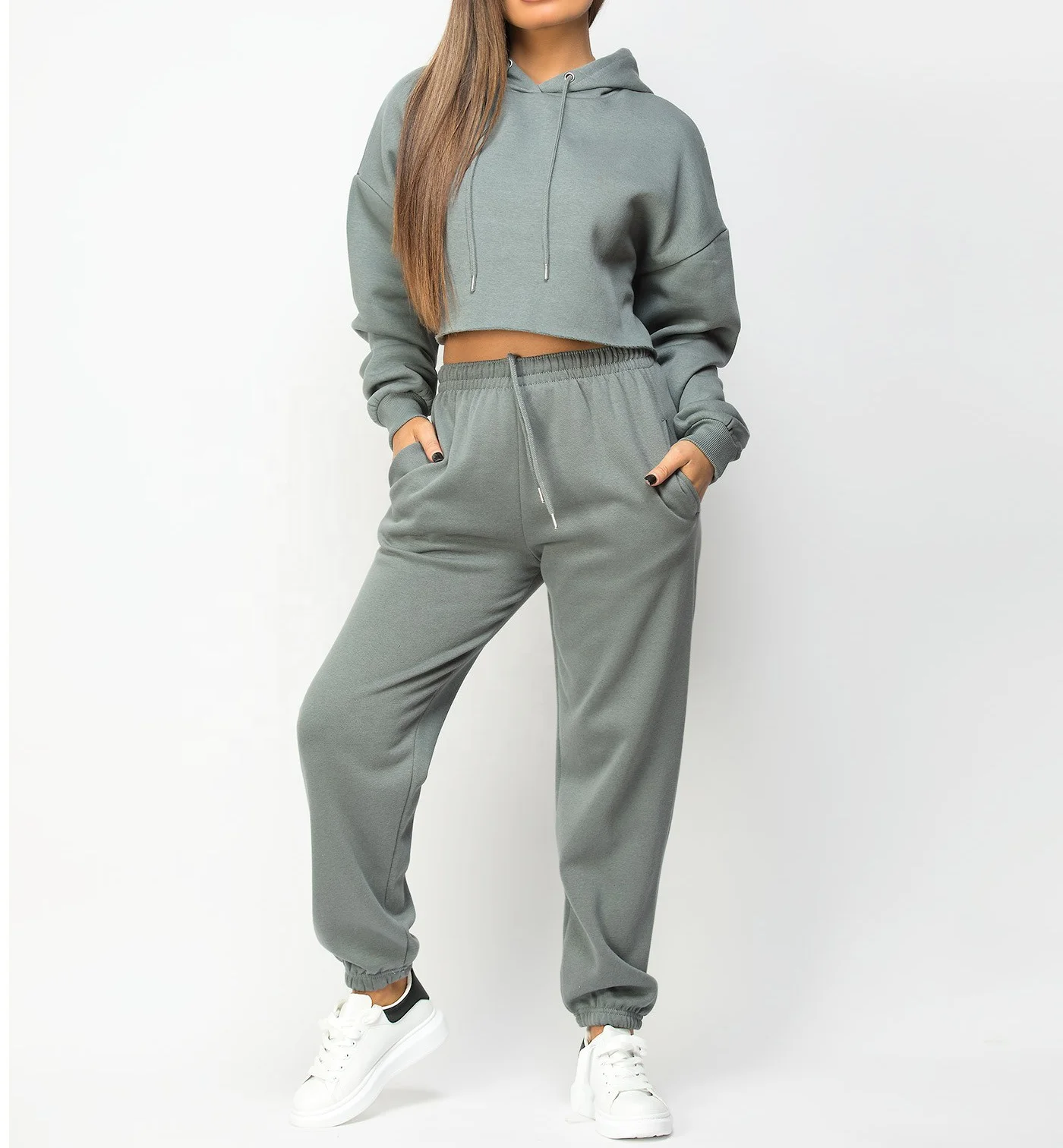 Женские флисовые мешковатые спортивные штаны с высокой талией, с логотипом на заказ