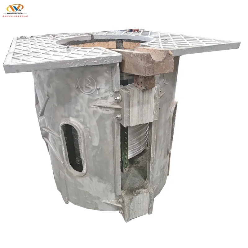energy saving series inverter 400KWH 1T induction aluminium melting furnace induction oven