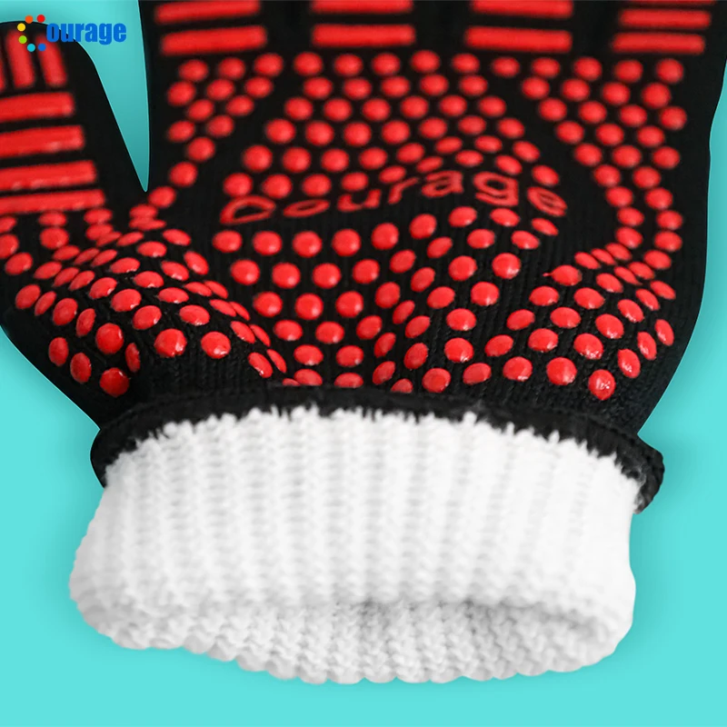 Courage High Quality Heat Resistant Silicone Gloves Oven Gloves bbq for Cooking