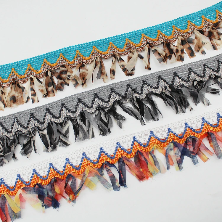 Garment Accessories mesh  Ribbon Tassel Fringe Trim Lace