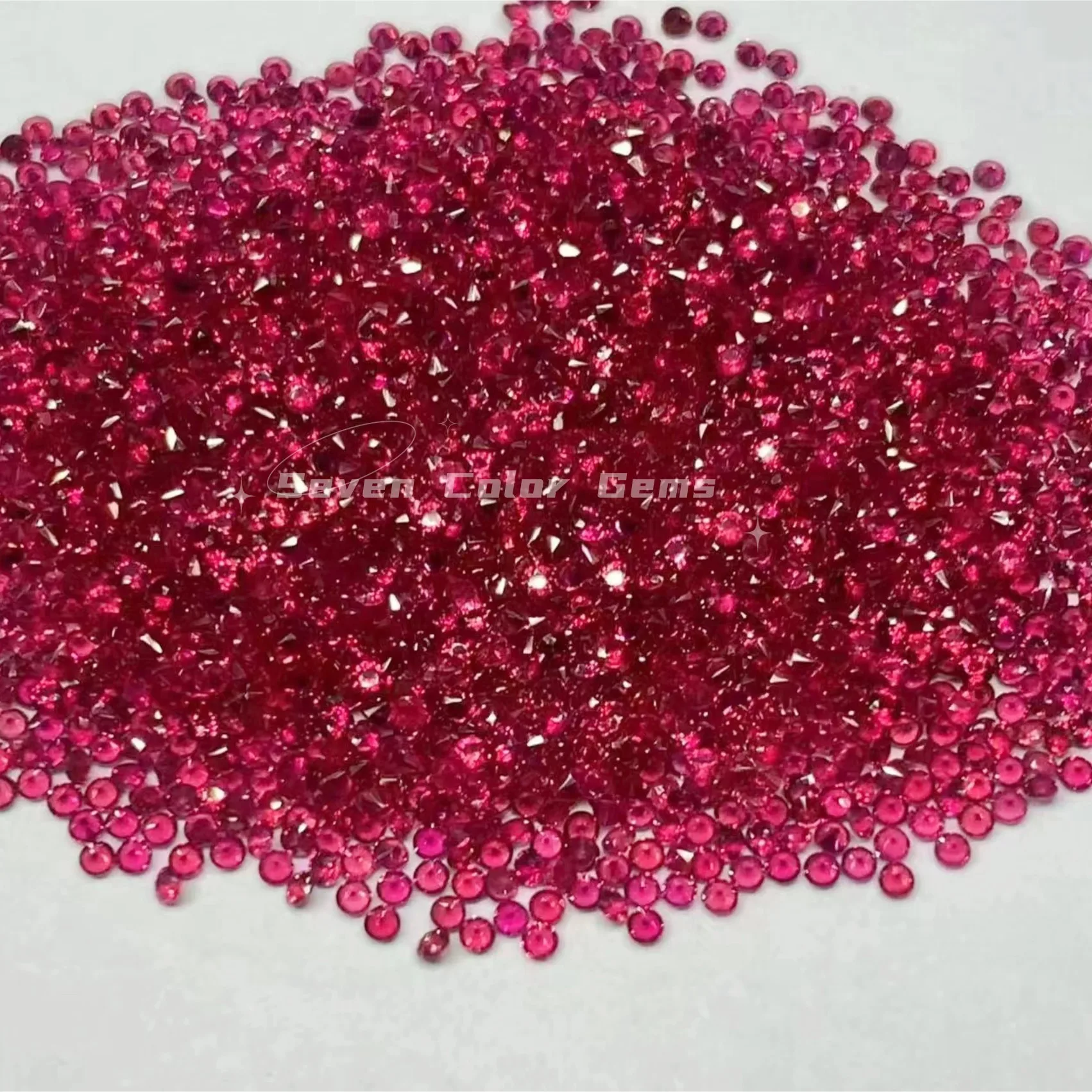 1.3mm Natural ruby stone red ruby stone melee brilliant ruby top quality raw rough pink red color price per carat