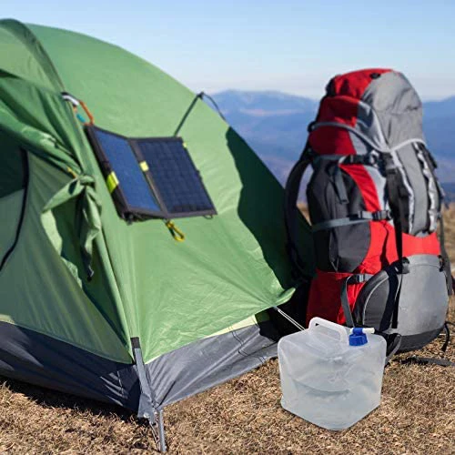 Foldable Cube Camping Water Container Collapsible Hiking Water Storage Bag Gallon Water Carrier, BPA-free, Portable Water